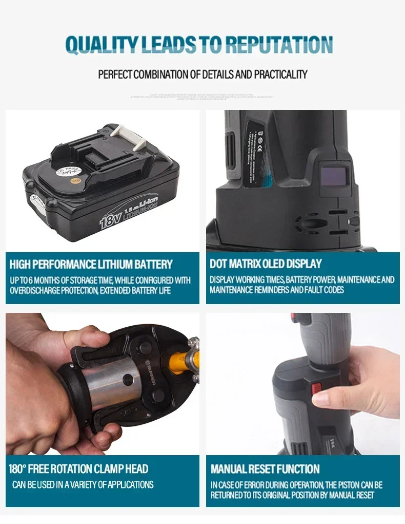 Power Tools In Electrical - เครื่องมืออัดท่อทองแดงไฮดรอลิกไฟฟ้าไร้สาย Zupper PZ-1930 รุ่นปี 2026/มีตัวอย่างให้ทดลองใช้