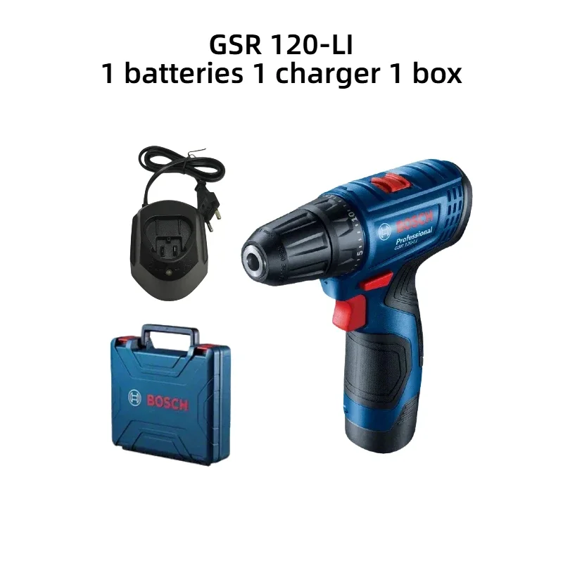 Power Tools Professional - สว่านไฟฟ้า Bosch GSR120-LI 12V ไขควงไร้สายแบบมืออาชีพ สว่านกระแทกแบบชาร์จไฟได้