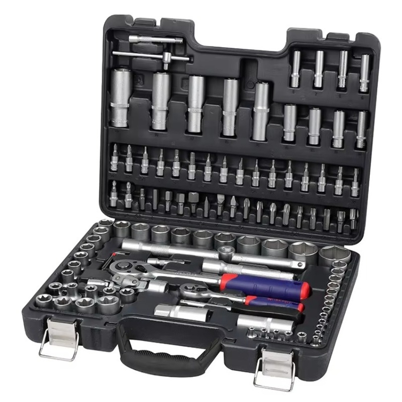 Power Tools Professional - ชุดเครื่องมือซ่อมรถยนต์ระดับมืออาชีพ 108 ชิ้น ชุดเครื่องมือประแจและซ็อกเก็ตเหล็ก CRV พร้อมกล่องเก็บแข็งแรง