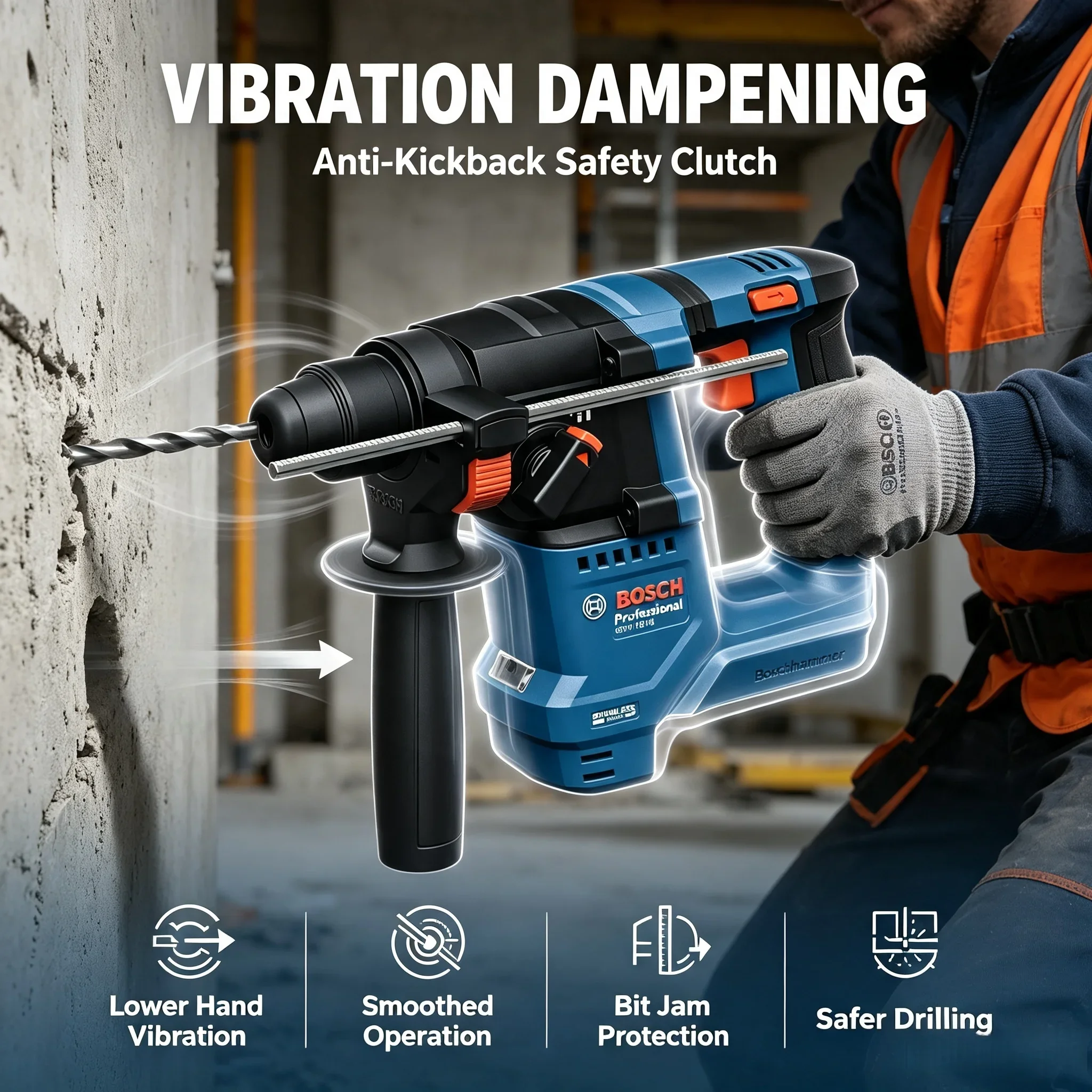บ๊อช GBH 18V-18 สว่านโรตารี่ไร - Power Tools Professional บทวิจารณ์และราคา